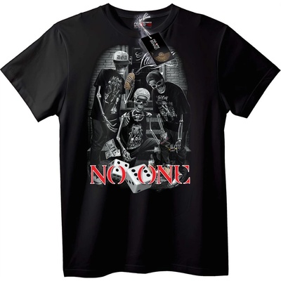 NOONEBRAND Тениска Скелетен Уличен Стил - 2XL, Black