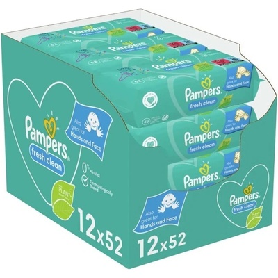 Pampers Fresh Clean dětské vlhčené ubrousky 12 x 52 ks – Zbozi.Blesk.cz