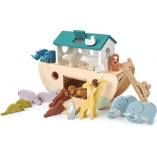 Tender Leaf Toys drevená Noemova archa so zvieratkami Noah's Wooden Ark 10 párov zvierat TL8306