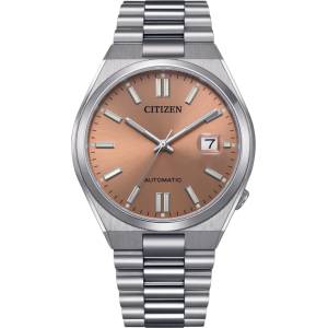 Citizen Мъжки часовник CITIZEN Tsuyosa Automatic NJ0158-89Y, Сребрист / Меден (CITNJ0158-89Y) Часовници