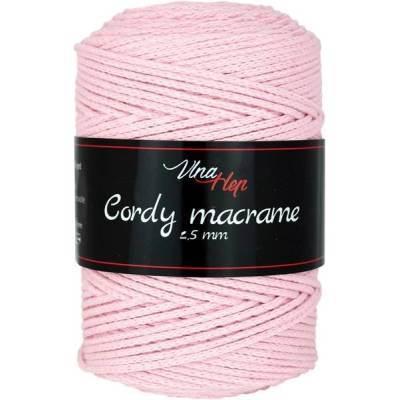 Vlna - Hep Cordy macrame 2,5 mm 8004 světle růžová