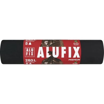 ALUFIX Vrecia na odpadky 280 l 60µm 5 ks čierna