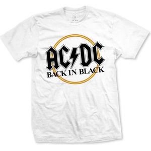 AC/DC Back in Black Тениска с къс ръкав White S (ACDCTS12MW01)