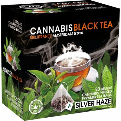 Cannabis Černý čaj Silver HaZe krabička 20 pyramidových sáčků 40 g