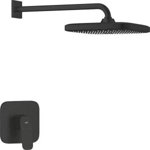 GROHE Вграждаема душ система Grohe Cubeo Tempesta с душ пита с 1 функция, без вграждаемо тяло, черен мат (1053342430)