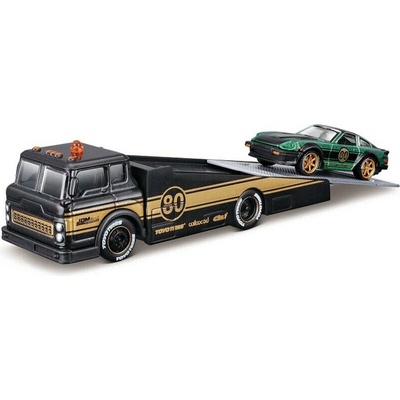 Maisto Design Elite Transport Ramp Truck + 1980 Datsun 280zx 1:64