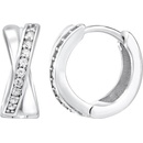 SILVEGO strieborné kruhové náušnice Audrey so zirkónmi QR440