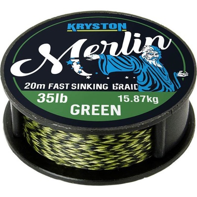 Kryston šnúra Merlin Fast Sinking Braid Zelená 20m 35lb