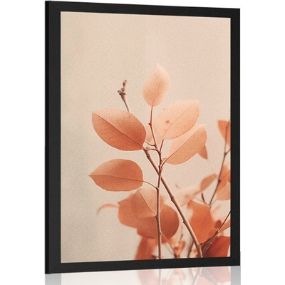 Plakát větvičky listů Peach Fuzz - 40x60 silver