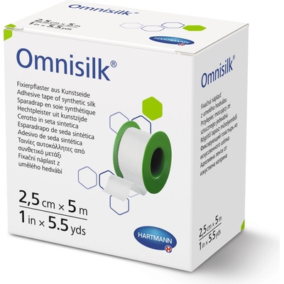 Omnisilk náplast bílé hedvábí 2,5 cm x 5 m 1 ks