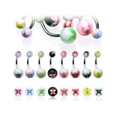 Šperky4U piercing do pupíku banánek BA01037-W