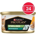 PRO PLAN Sterilised Maintenance пастет за стерилизирани котки с пиле 24 x 85 g