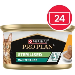 PRO PLAN Sterilised Maintenance пастет за стерилизирани котки с пиле 24 x 85 g