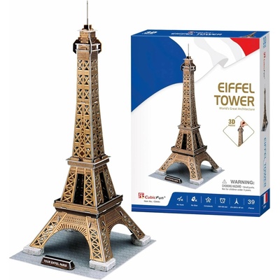 CubicFun 3D puzzle Eiffelova věž zlatá 39 ks