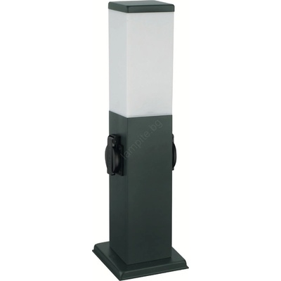 Brilagi -Външна лампа с 2 гнезда SCHUKO NOVA 1xE27/15W/230V 40 cm IP44 антрацит (BG3954)