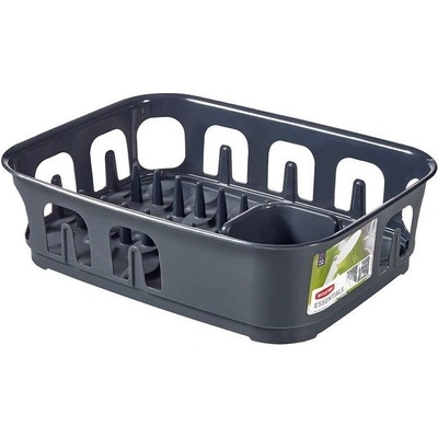 Odkapávač nádobí ESSENTIALS obdélník - tm.šedý CURVER – Zboží Mobilmania