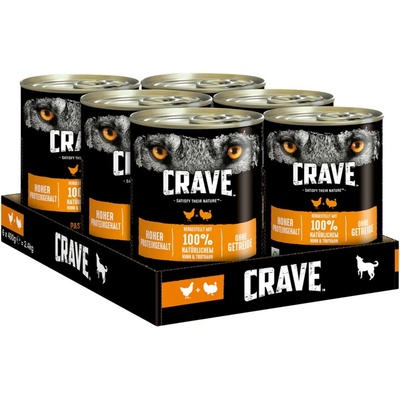 Crave paté kuřecí a krocaní 12 x 400 g