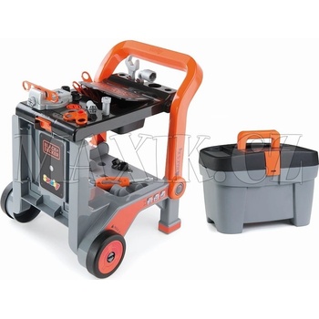 Smoby pracovní vozík Black & Decker Devil Workmate 3v1 s nářadím a 18 doplňky
