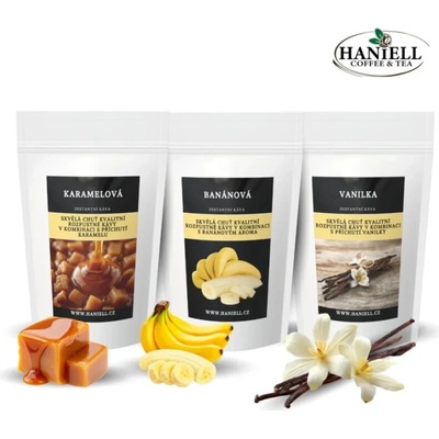 Haniell Dezertné trio degustačná sada rozpustnej kávy 3 x 25 g