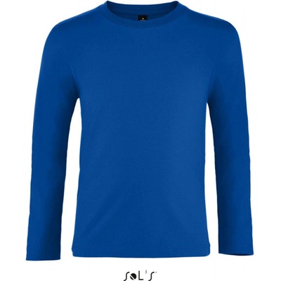 SOL'S dětské bavlněné tričko s dlouhými rukávy IMPERIAL Royal Blue