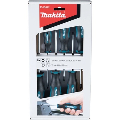 Makita E-10512 sada poklepových šroubováků 6ks (SL+PZ)