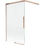 Mexen Rox параван за вана 2-крилен плъзгащ 100 x 150 cm, прозрачен, розово злато - 8C9-100-003-60-00 (8C9-100-003-60-00)