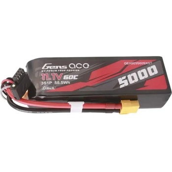 Gens ace Батерия Gens ace G-Tech, 5000mAh, 11.1V, 60C, 3S1P, Short-Size Lipo с XT60 конектор (GEA503S60SXGT)
