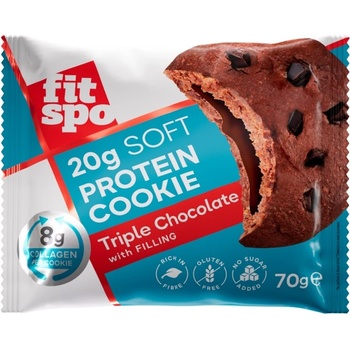 FIT SPO Soft Protein Cookie | with 8g Collagen & No Added Sugar [70 грама] Троен Шоколад