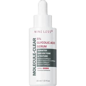 NINE LESS Molecule-Clear 5% Glycolic Acid Serum - Серум-Пилинг за Подобряване на Текстурата на Кожата 30ml