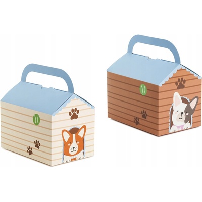 PartyDeco Dekoratívna krabica na koláče Psíkovia