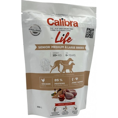 Calibra Dog Life Senior Medium & Large Chicken 0,1 kg