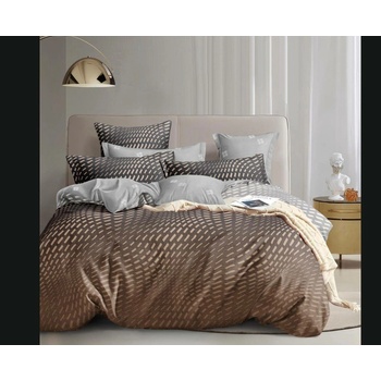 Textilomanie bavlna obliečky TORVELIS hnedosivé 70x90 140x200