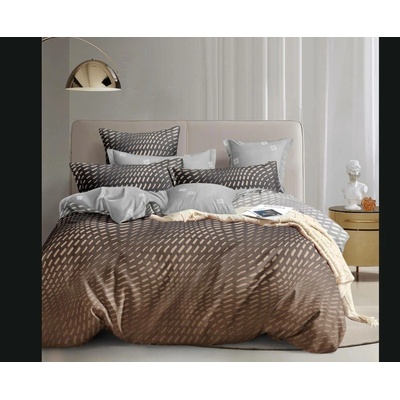 Textilomanie bavlna obliečky TORVELIS hnedosivé 70x90 140x200