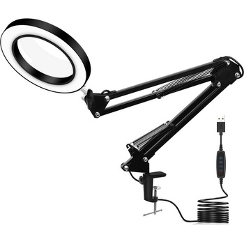 Servisní lampa s lupou (5x)