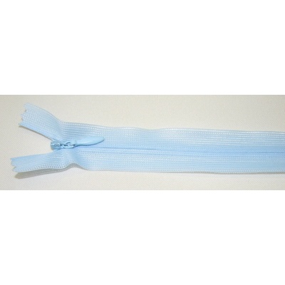 Zips krytý nedeliteľný 25cm bledučko modrá