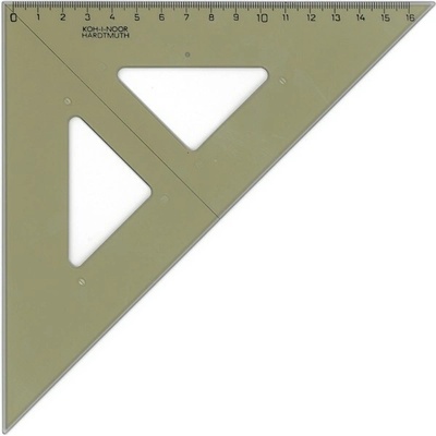 Koh-i-Noor 744151 pravítko trojúhelník 45/177 hnědá