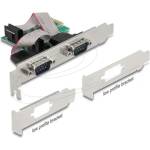Delock PCI Express х 1 карта към 2 x сериен порт RS-232 мъжки, Low Profile (DELOCK-90046) - xtreme