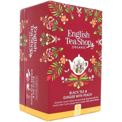 English Tea Shop čaj Černý se zázvorem a broskví 20 ks