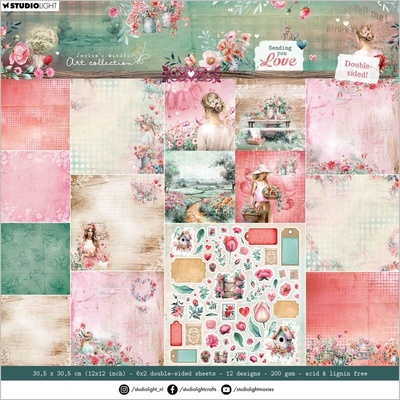 Scrapbookový blok Studio Light "Sending You Love", 30,5x30,5 cm, 12 l.