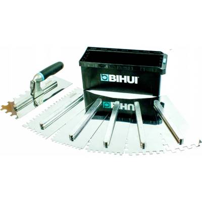 Bihui PTSJG8 - 6ks zubových hladítek a rukojeti v boxu, 280x115mm