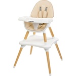 Caretero Столче за хранене 2 в 1 Caretero - Tuva, Beige (TERO-7707) - ozone
