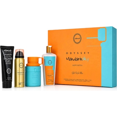Armaf Odyssey Mandarin Sky EDP 100 ml, telový sprej 50 ml, sprchový gél 100 ml a pánsky šampón 250 ml