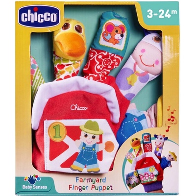 CHICCO maňuška na ruku so zvukmi Farma 3m+