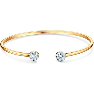 SAVICKI Náramok bangle dvojfarebné zlato s diamantmi 0.06 ct 2,5 mm - SAVB09483 Y