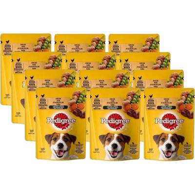 Pedigree Adult s kuracím mäsom a zeleninou v omáčke 12x100 g