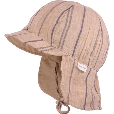maximo Детска шапка с козирка maximo Kid's Mini Schildmütze Musselin Cap - Beigemeliert / Streifen - размер 45 cm (904-1882-1015)