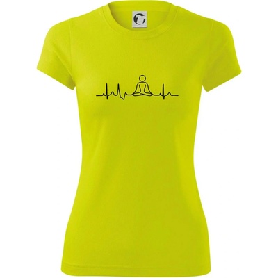 Ekg yoga Dámské Fantasy sportovní dresovina Neonově žlutá
