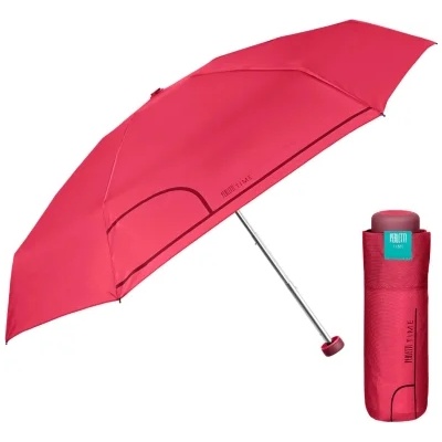 Дамски неавтоматичен мини чадър Perletti Time 26295, Червен