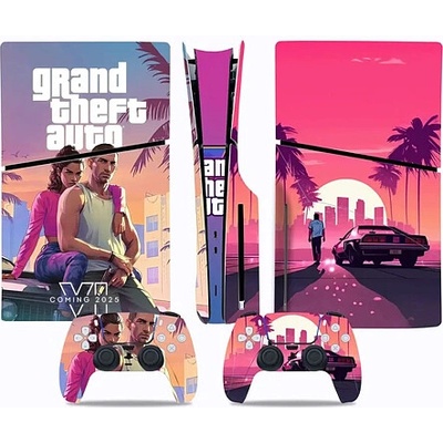 Polep na konzoli - PS5 SLIM diskovou verzi - Grand Theft Auto VI, TN-P5SDisc-0748 – Sleviste.cz