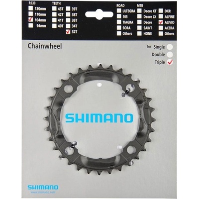 Prevodník 32z. Shimano M430 Alivio 9-k. Čierny 104 mm uni